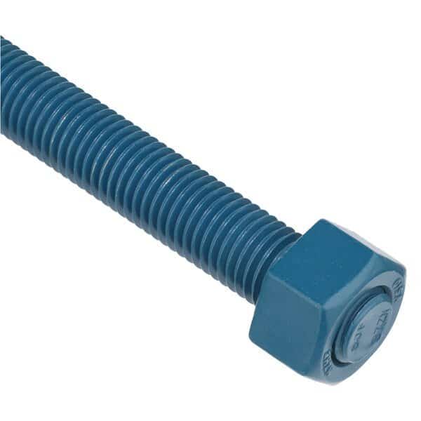 Fully Threaded Stud, 3/4"-10, 6 in, Steel, Grade B7, Fluoropolymer Coated Finish, 4 PK