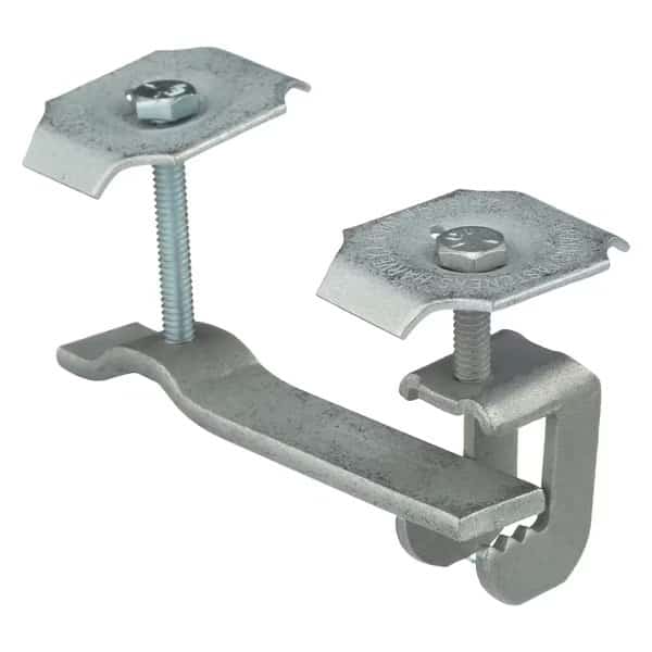 Grating Clip, For Screw Size 1/4 in, Carbon Steel, Galvanized, 10 PK