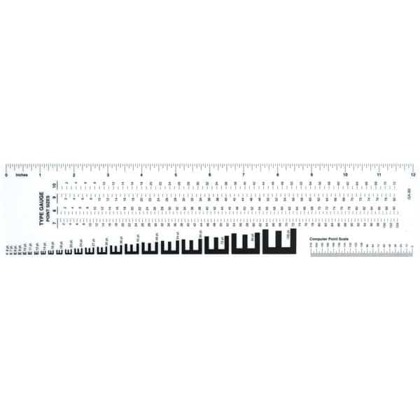 Rulers, 12" Graphic Arts Ruler, WESTCOTT, Mfr# GA-88