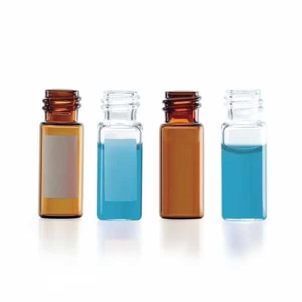 Amber Screw Top E-Z Vials, w/Step, PK100