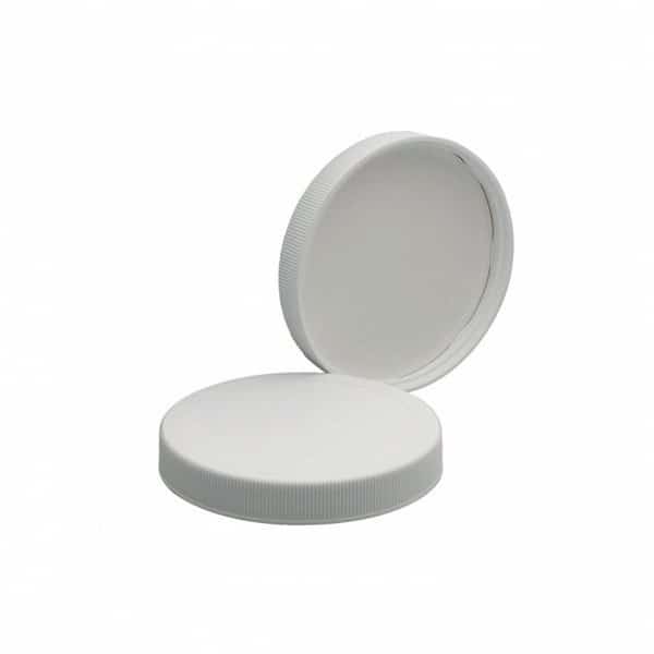 White Pp Solid Top Screw Cap W/Pol, PK48