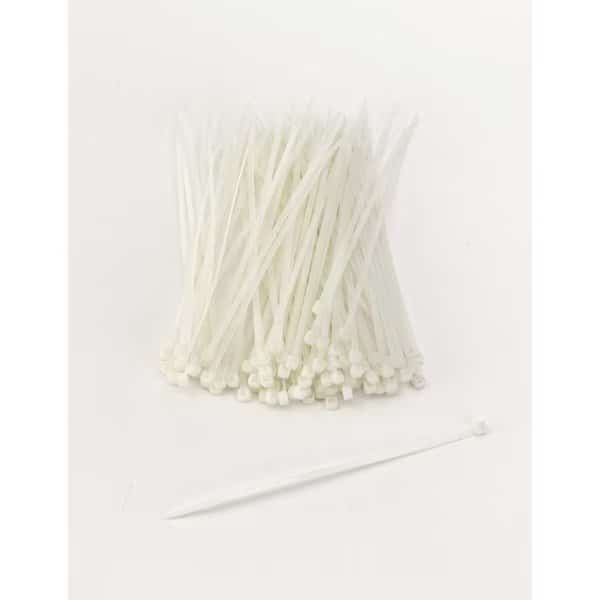Cable Tie, 7 in L, Natural, Plastic, 3 PK