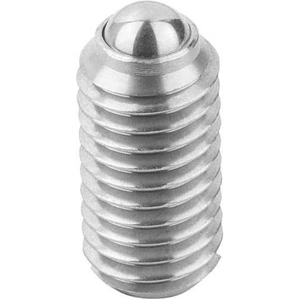 Spring Plunger Heavy Spring Force D=M04 L=9, Stainless Steel, Comp: Ball Stainless Steel, Kipp, Mfr#: K0310.204