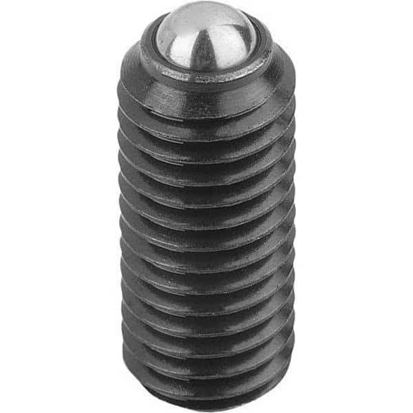 Spring Plunger Standard Spring Force D=M24 L=48, Steel, Comp: Ball Steel, Kipp, Mfr#: K0315.24