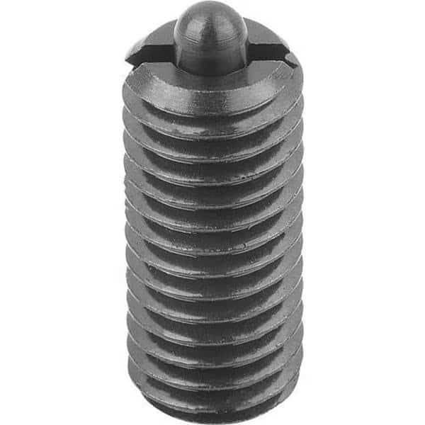 Spring Plunger Standard Spring Force D=3/8-16 L=22, Steel, Comp: Pin Steel