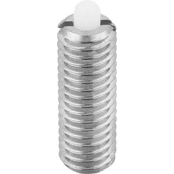 Spring Plunger Standard Spring Force D=8-32 L=15, Stainless Steel, Comp: Pin Pom