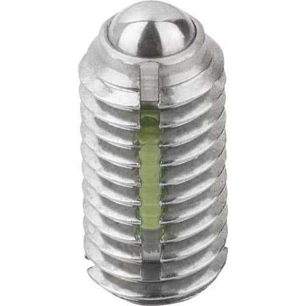 Spring Plunger Heavy Spring Force, Long-Lok D=M03 L=7, Stainless Steel, Ball Stainless Steel