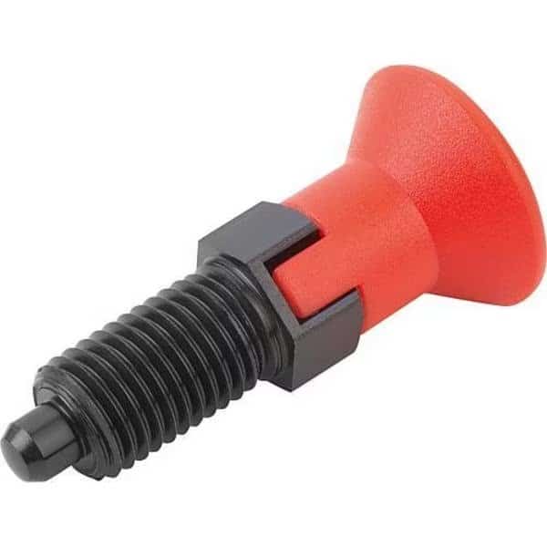 Indexing Plunger Red D1= M06X0, 75, D=3, Style C, Lockout Type wo Locknut, Steel Hardened