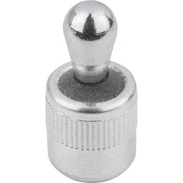 Lateral Spring Plunger, Spring Force With Seal D=6, D2= 6, L1=4, Aluminum, Pin: Steel