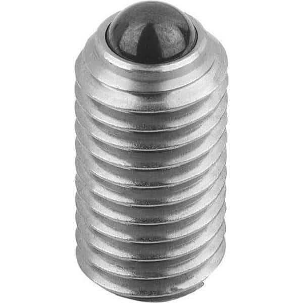 Spring Plunger, Slotted, Ceramic Ball, D=M16 L=24, Stainless Steel