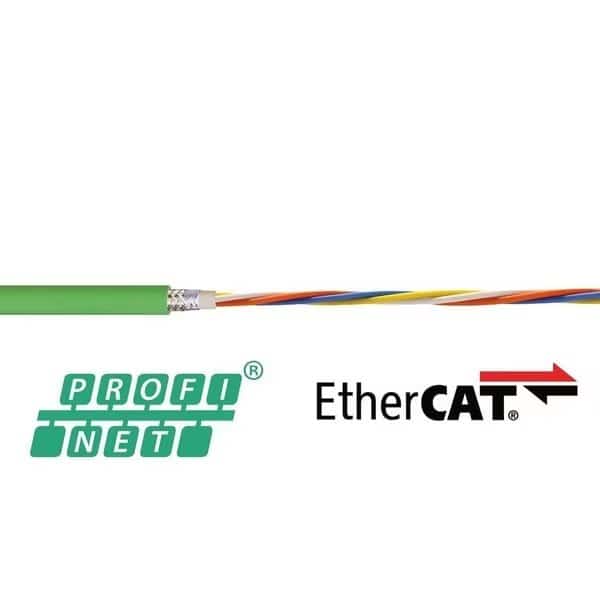 Bus Cable, Profinet, 22 AWG, Green, 50 V