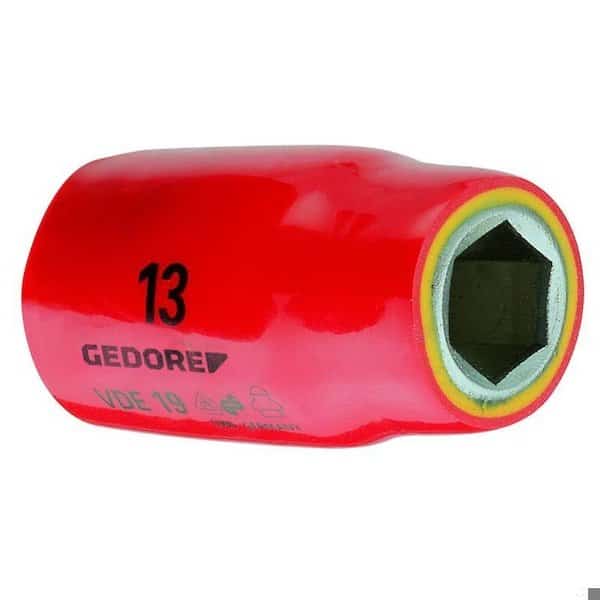 Insulated Socket,1/2",13mm, Mfr#: VDE 19 13, GEDORE