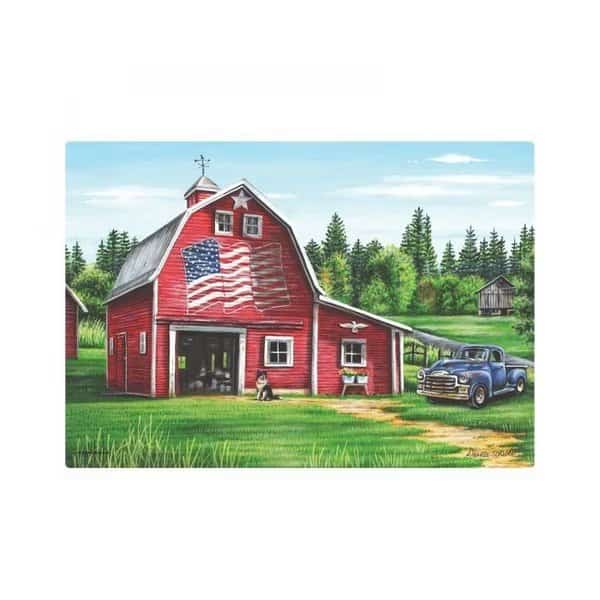 10" x 14" Patriotic Barn Paper Placemats, PK1000, HOFFMASTER, Mfr# 311109