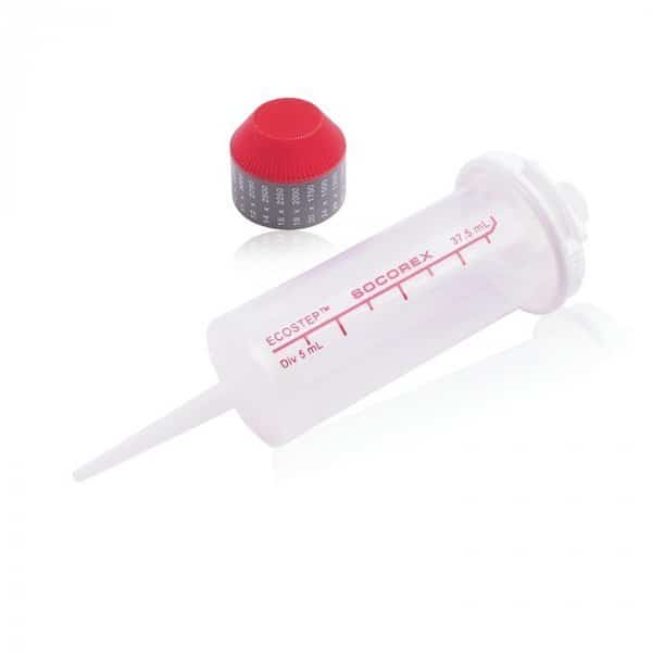 Pipettor Syringe, 37.5mL, Red, PK50