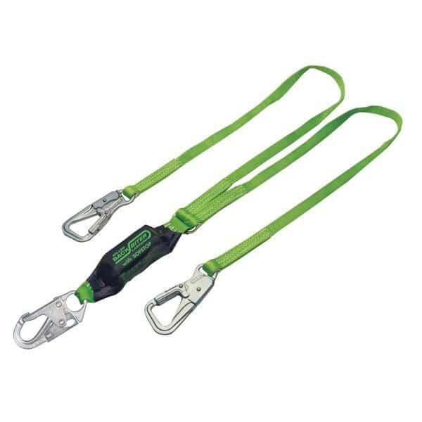 Ansi Z359.13 Compliant 4 Ft Web Lanyard W/2 Locking Snap Hooks Green