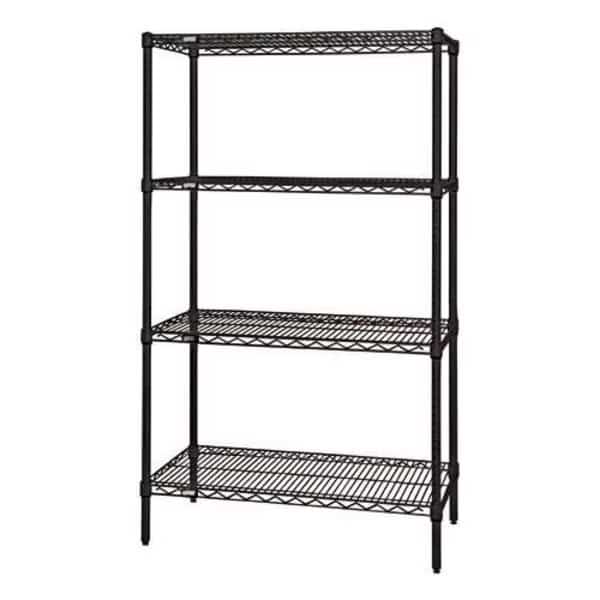 Wire Shelving, 24"X72"X74", Black Epoxy