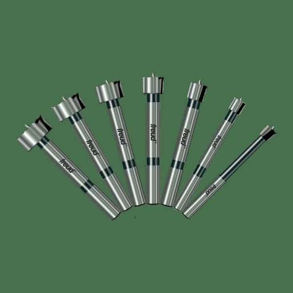 Forstner Bit Set, 1/4 to 1" dia. 7 pcs.