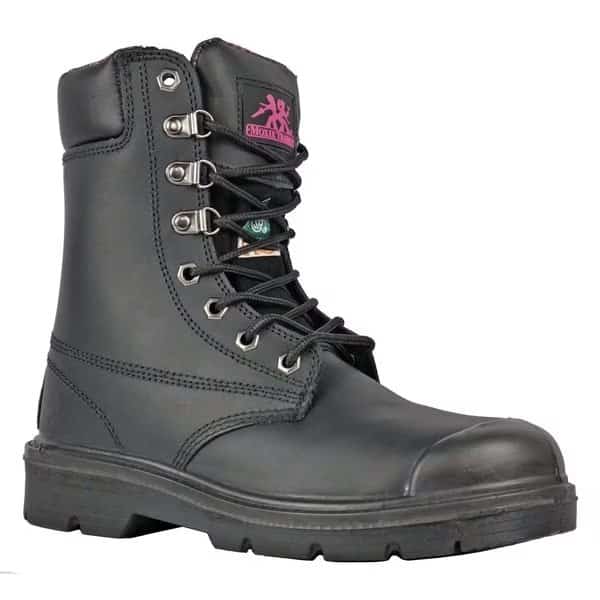 Women's Work Boot, 10 D, Steel Toe, Black, MT50165
