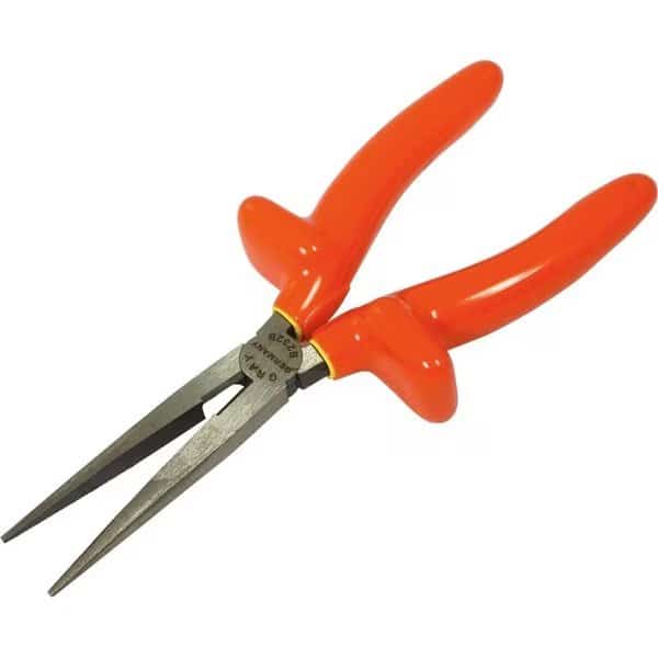 8" Needle Nose Straight Cutter Pliers, 2-3/4" Jaw, 1000V Insulated