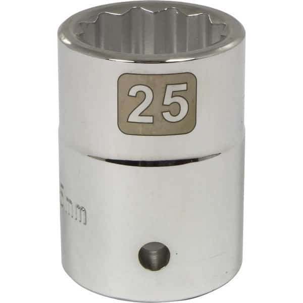 3/4" Drive, 25mm Metric Socket, 12 Points