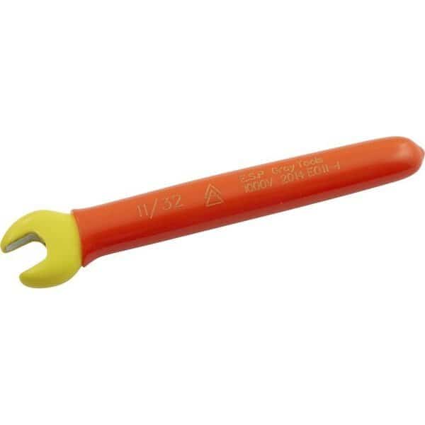 1000V Insulated Open End Wrench, 11/32", 1000V Insulated