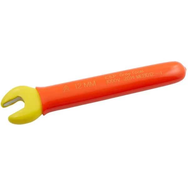1000V Insulated Open End Wrench, 12mm, 1000V Insulated
