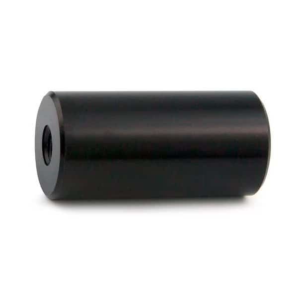 Round Standoffs, 5/16"-18 Thrd Sz, 2 in Bd L, Aluminum Black Anodized, 1 in OD