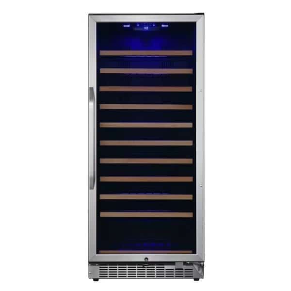 24 Inch Wide 111 Bottle Capacity Free Standing Single Zone Wine Cooler with Even Cooling Technology