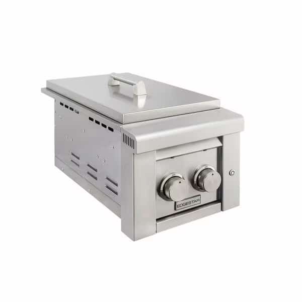 26000 BTU 13 Inch Wide Natural Gas Side Burner with LED Knob Lighting