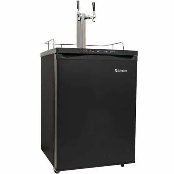 24 Inch Wide Freestanding Double Tap Kegerator with Digital Display