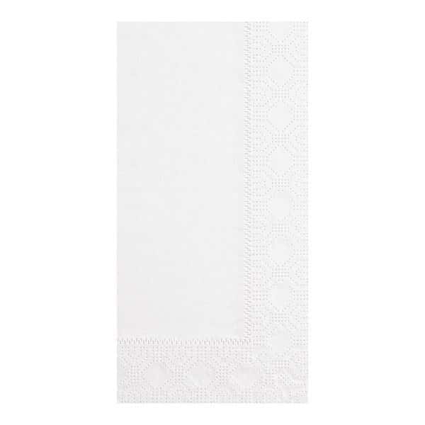 8.5" x 4.25" Regal Embossed White Dinner Napkins 2000 PK