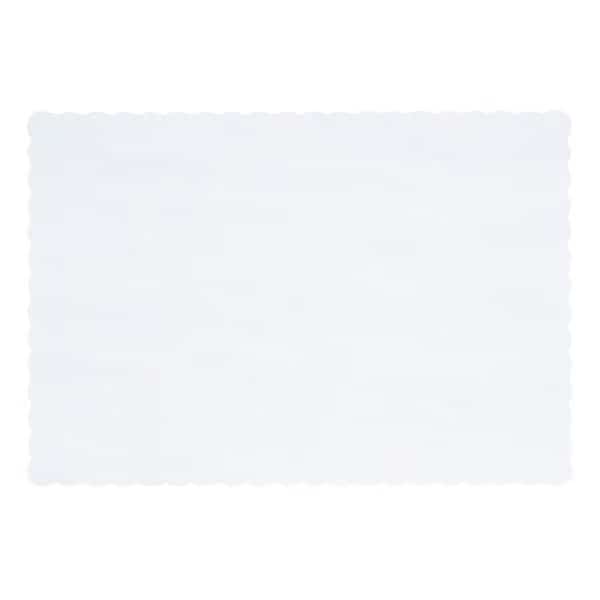 10" x 14" Scalloped White Paper Placemats 1000 PK