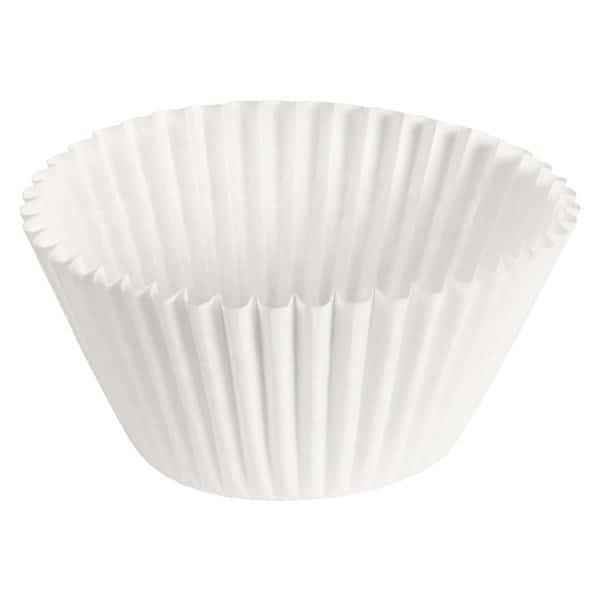6" White Fluted Baking Cups 10000 PK