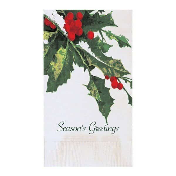 7.5" x 4.25" Seasonal Printed Dinner Napkins PK 1000 PK