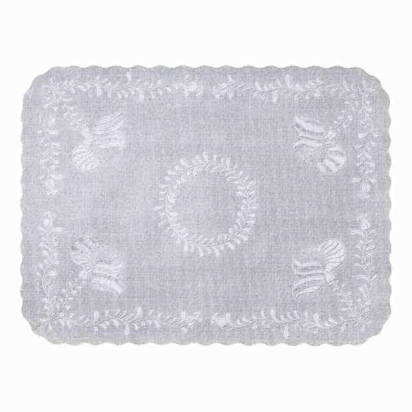 12.75" x 16.75" Anniversary Embossed White Paper Traymats PK 1000 PK