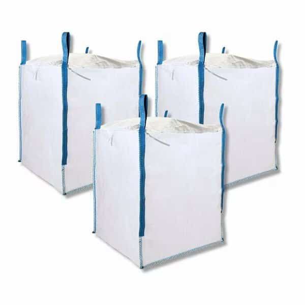 2200 lbs. dry material Construction Trash Bags, White, 3 PK