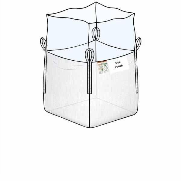2200 lbs. dry material Bulk Bags, White, 50 PK