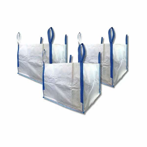 2200 lbs. dry material Construction Trash Bags, White, 3 PK