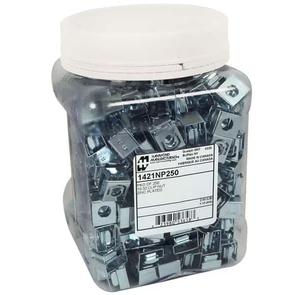 10-32 Zinc Plated Clip Nuts, 250-Count