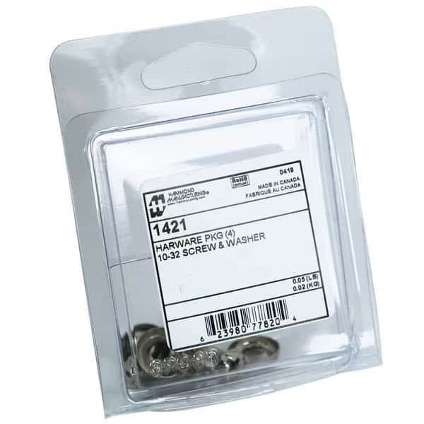 10-32 Screws & Plated Cup Washers, 4-Count