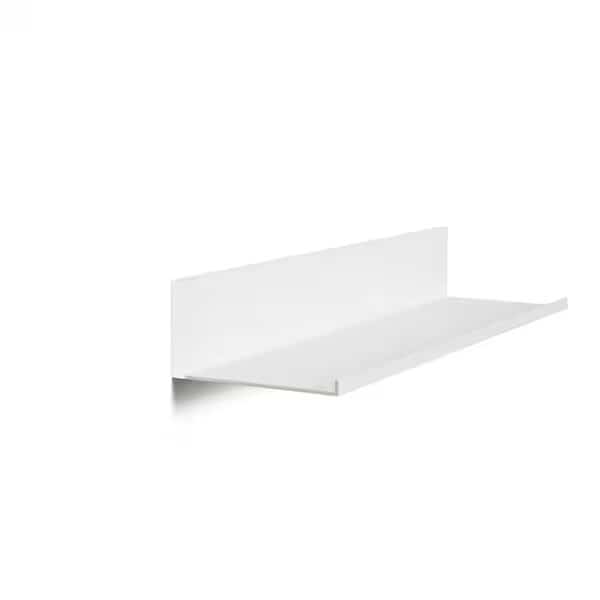 No Stud Floating Shelf 24", White Powder Coat