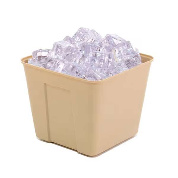 R2000BGE-Essential 3 Qt. Square Ice Bucket W/O Handles, Beige, PK 36