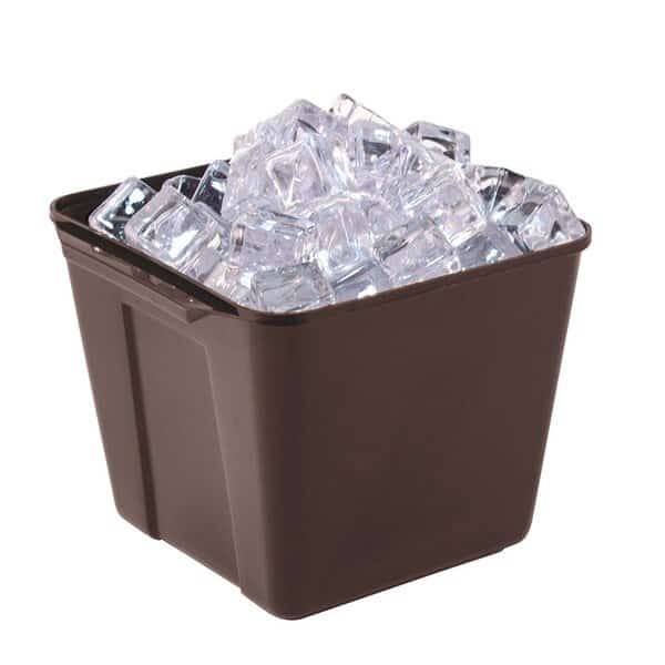 R2100WAL-Essential 3 Qt. Square Ice Bucket With Handles, Walnut, PK 36