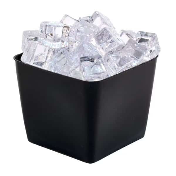 R2500BLK-Essential 1.5 Qt. Square Ice Bucket, Black, PK 36