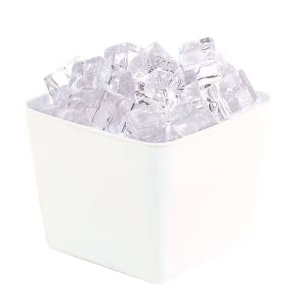 R2500WHT-Essential 1.5 Qt. Square Ice Bucket, White, PK 36