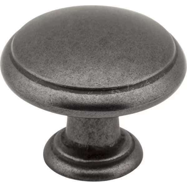 1-3/16" Diameter Gun Metal Gatsby Cabinet Mushroom Knob