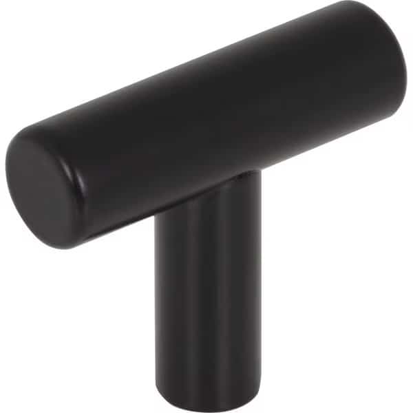 1-9/16" Overall Length Hollow Matte Black Stainless Steel Naples Cabinet "T" Knob