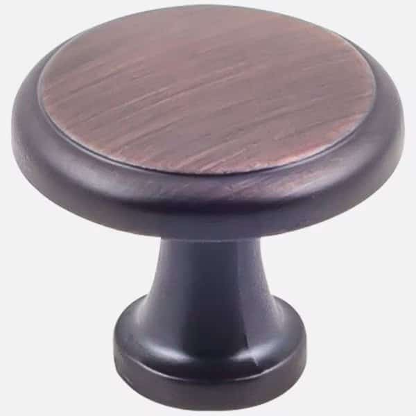 1-3/16" Diameter Flat Round Knob with Step