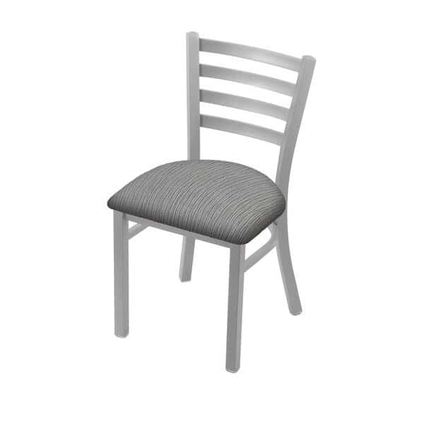 400 Jackie 18" Chair with Anodized Nickel Finish and Graph Alpine Seat