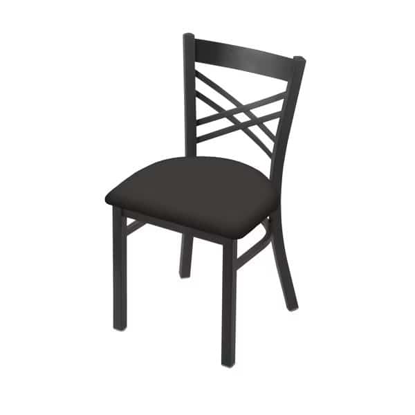 620 Catalina 18" Chair with Pewter Finish and Canter Iron Seat